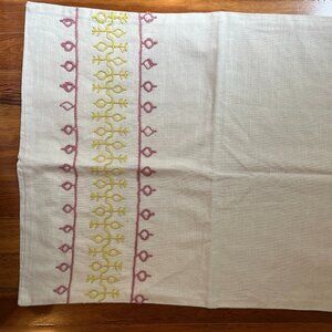 Anthropologie Embroidered Cotten Pillow Shams - Set of Two